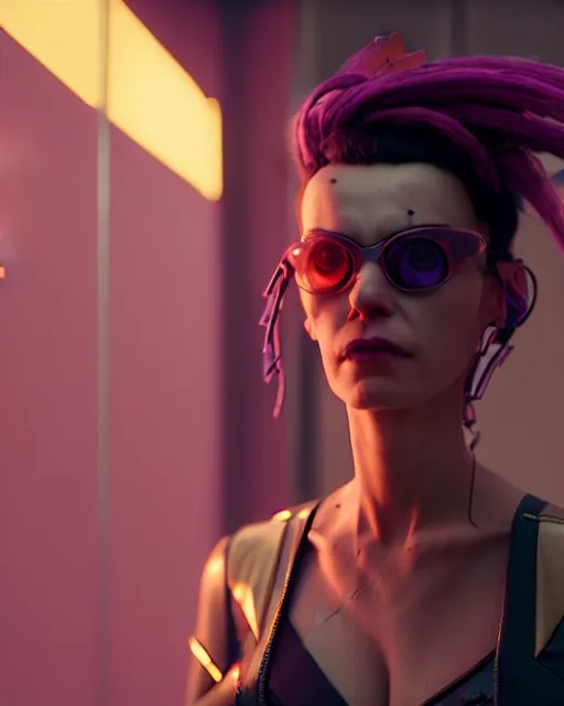 Image similar to woman from the animated series love, death and robots two in the void, cyberpunk 2 0 7 7, clemente, francesco may wilson, edward hopper filonov, beautiful face, octane rendering