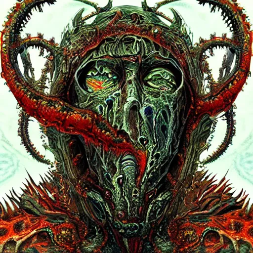 Prompt: mikhail gorsheniov became bloody ugly lovecraftian degenerate abomination, photo - realistic, color image, 2 k, highly detailed, occult art, fractal structure