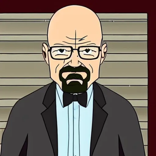 Image similar to Walter white in regular show