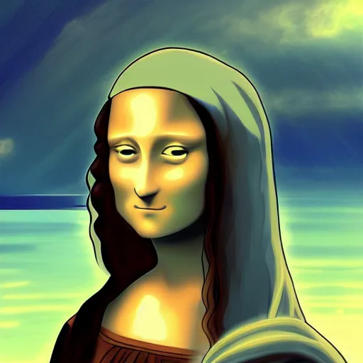 Anime Monalisa, Digital Arts by Melih Ortatepe