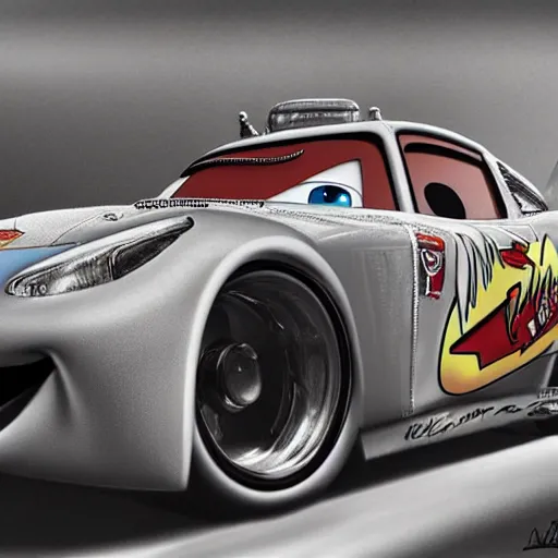 Prompt: Lightning McQueen from cars, photorealistic, hyper detailed, photograph