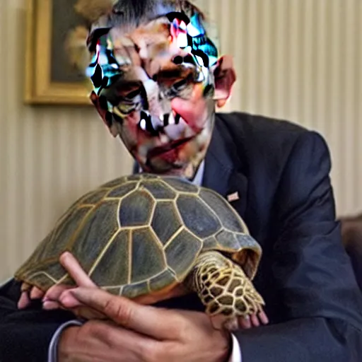 Prompt: Obama with a turtle's body