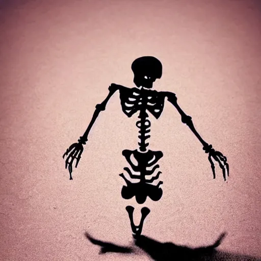 Image similar to a !beautiful skeleton dancing