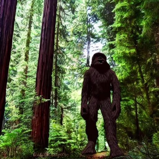 Image similar to ufo abduction bigfoot redwoods