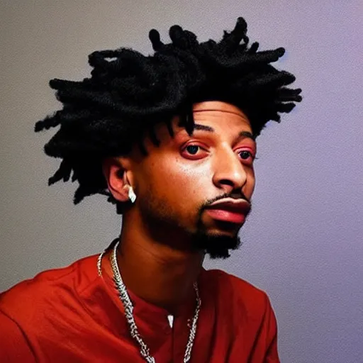 Prompt: “ never seen before hieroglyphics portrait of 2 1 savage, ultra 4 k resolution, recruiting for durag activities ”