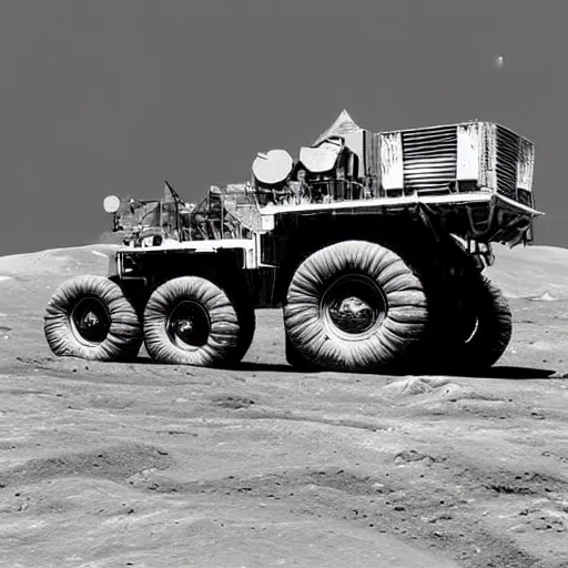 Image similar to a mining dump truck on the moon