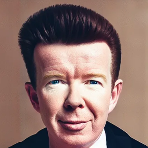 Prompt: Rick astley with a qr code on a face