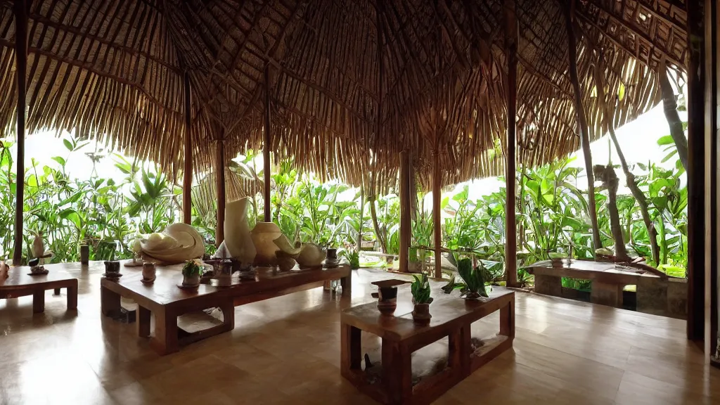 Prompt: bali interior indoor architecture, trending, famous, popular