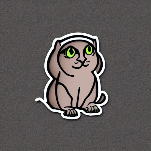 Image similar to cute chubby sphinx cat sticker