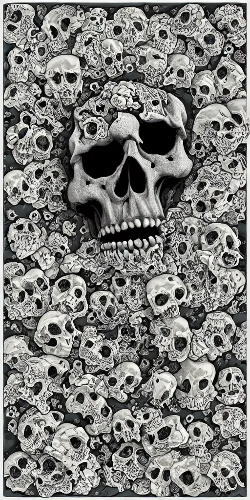 Image similar to infinite fractal complexity, skulls, smurf, soup, sycamore, porcelain, 8k, intricate insane detail, 8k