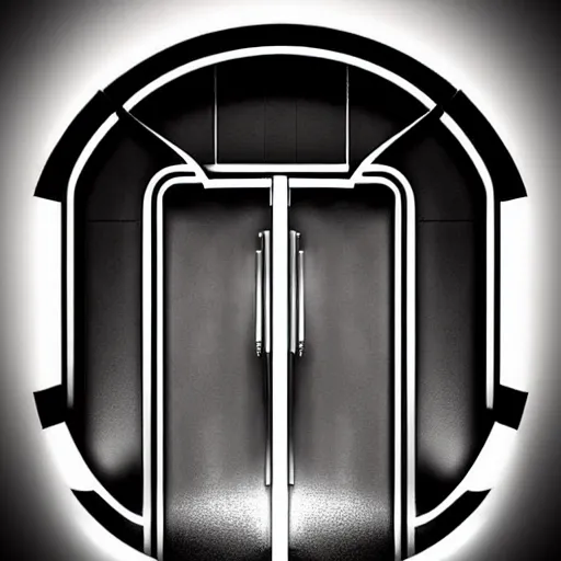 Image similar to photo art - deco sci - fi door