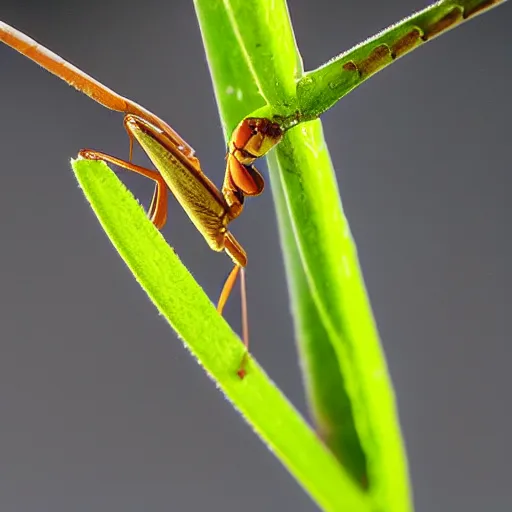 Image similar to macro insect photography, praying mantis macro image