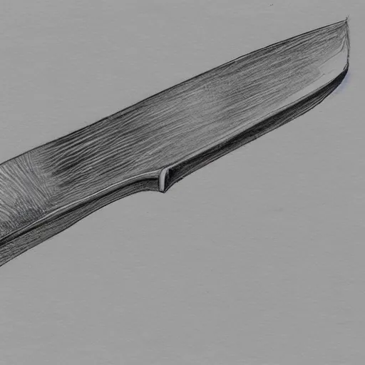 Prompt: detailed sketch, a prototype concept design of a knife and fork, commercial tv add, blade runner style,