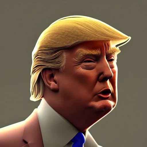 Image similar to trump, 8 k, depth of field, 3 d, art by keith thompson