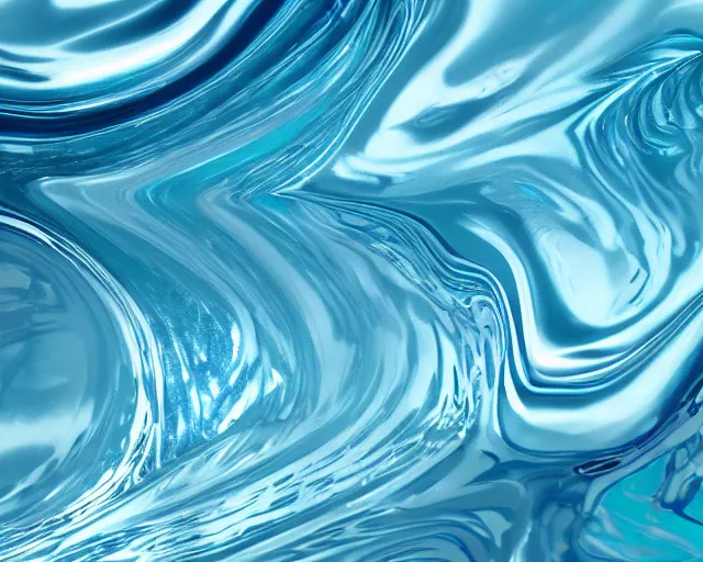 Prompt: Turbulent liquid pattern, platinum blue white, glossy, translucent, vibrant, 3d render, 8k, photorealism