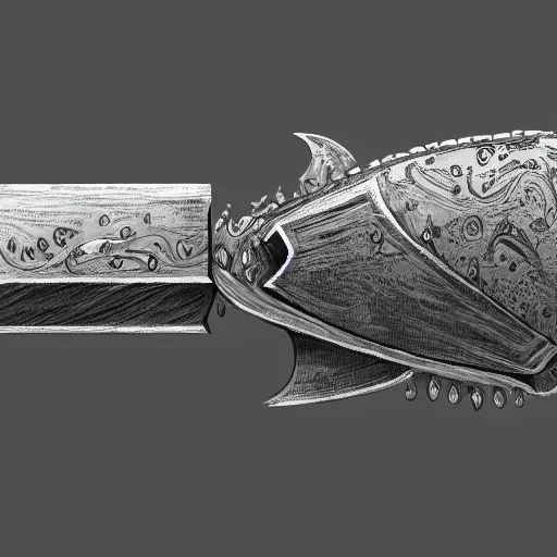 Prompt: a small dagger made of shadow, concept art, detailed, digital art,