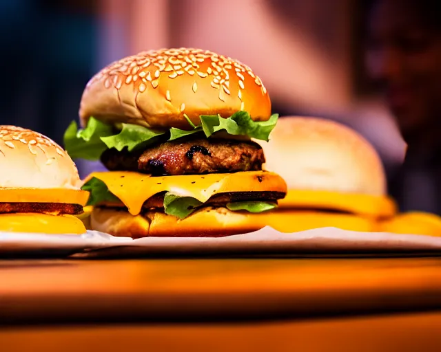 Prompt: 8 5 mm food photography of a human brain between burger buns, anatomy, many brain folds, at a restaurant. highly detailed 8 k. intricate. soft diffused light. nikon d 8 5 0.