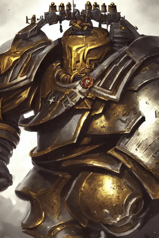 Image similar to armor portrait heros warhammer 4 0 k horus heresy fanart - the primarchs emperor by johannes helgeson animated with vfx concept artist & illustrator global illumination ray tracing hdr fanart arstation zbrush central hardmesh 8 k octane renderer comics stylized