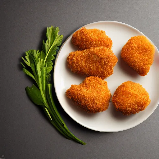 Prompt: the perfect chicken nugget, highly detailed, studio lighting, advertisement, 4 k