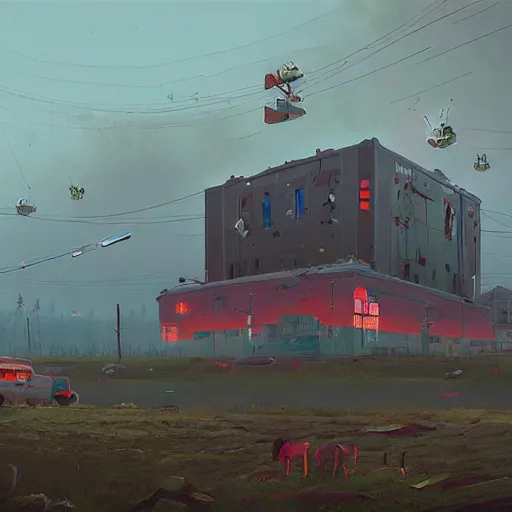 Prompt: concept art by simon stalenhag