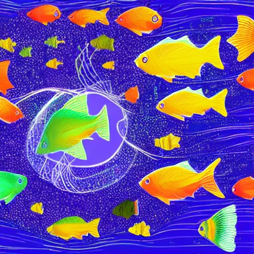 Image similar to fish in multiverse