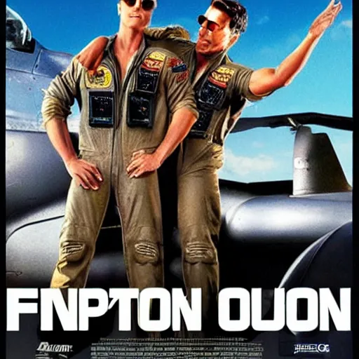 Prompt: poster of top gun staring the flintstones, 4k, HDR, photorealistic, 8k by HR Giger