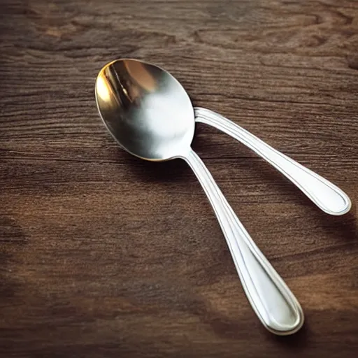 Prompt: cup on spoon