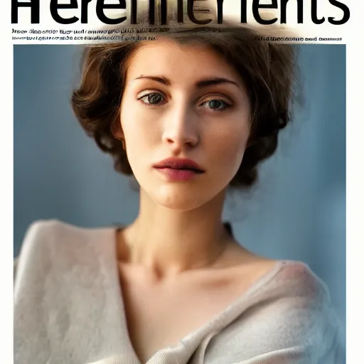 Image similar to beautiful extreme closeup frontpage photo of frontiers in herbal anthropomorphosis fashion magazine portrait of person, highly detailed, focus on face, soft lighting
