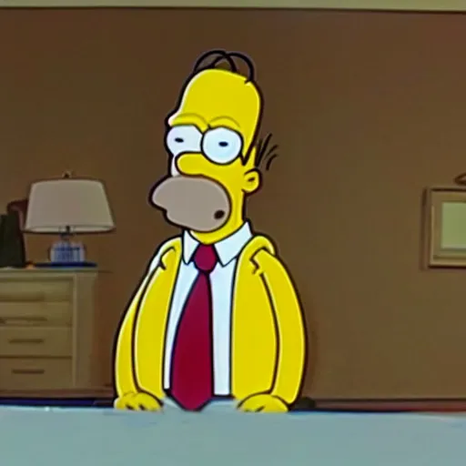 Prompt: a still of Homer Simpson in The Sopranos (1997)