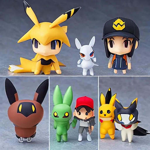 Prompt: high quality portrait flat matte painting of pokemon in the style of nendoroid and Toon toys , flat anime style, thick painting, medium close-up