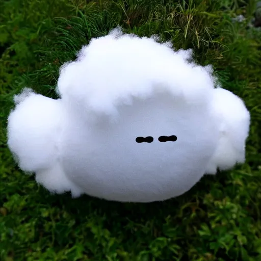 Prompt: a fluffy white cloud!! shaped like a minion!!!!