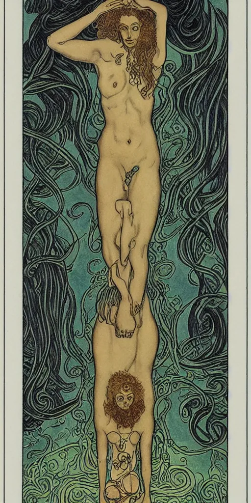 Image similar to the ace of cups tarot card by austin osman spare