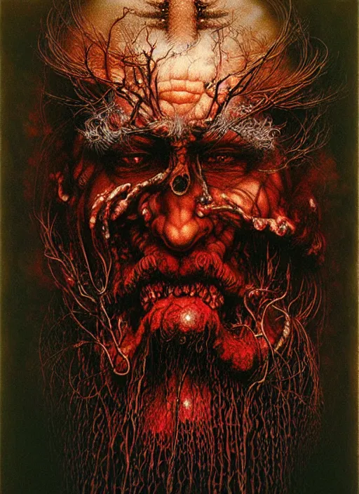 Image similar to spirit of Santa Claus, highly detailed, art by Ayami Kojima, Beksinski, Giger