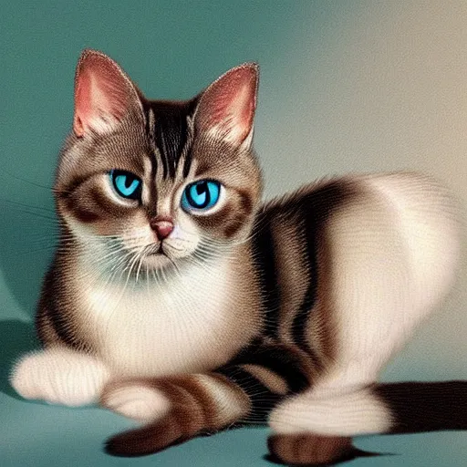 Prompt: down syndrome cat photorealistic