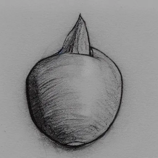 Image similar to professional liner sketch of a lemon