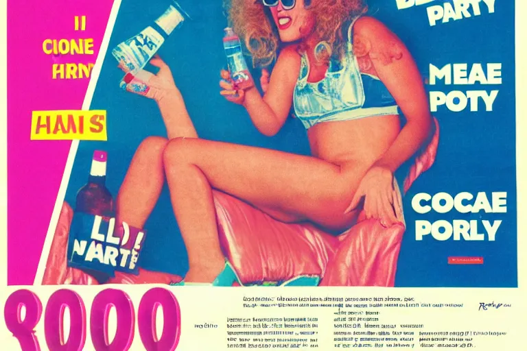 Image similar to 80s, cocaine, party, advertisement