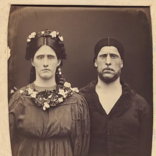 Prompt: tintype photo of homer and marge simpson from the simpsons by julia margaret cameron 1 8 8 0 s, realistic, body shot, sharp focus, 8 k high definition, insanely detailed, intricate, elegant, cherry blossoms, simpsons simpsons simpsons simpsons simpsons simpsons simpsons simpsons