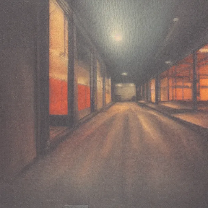 Prompt: liminal polaroid of a warehouse at night, art by wayne barlow, deep depth of field. highly detailed, hyper realism, hd, 4 k