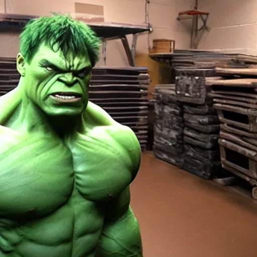 Image similar to the hulk in the backrooms