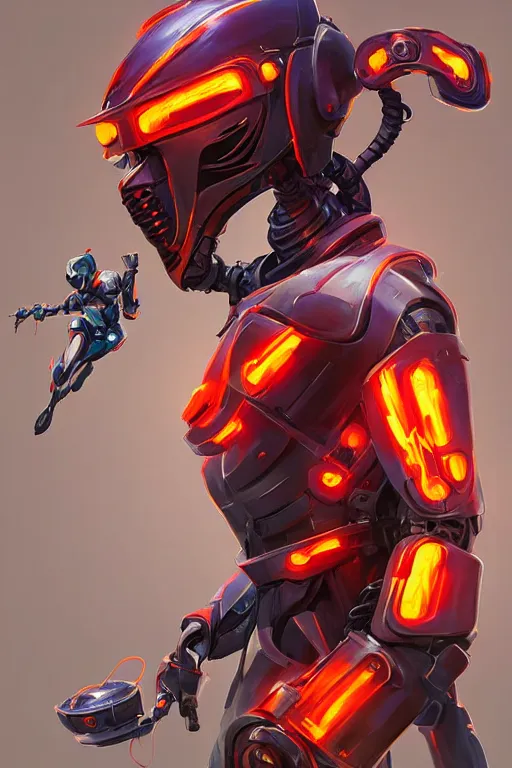 Image similar to epic mask helmet robot ninja portrait stylized as fornite style game design fanart by concept artist gervasio canda, behance hd by jesper ejsing, by rhads, makoto shinkai and lois van baarle, ilya kuvshinov, rossdraws global illumination radiating a glowing aura global illumination ray tracing hdr render in unreal engine 5