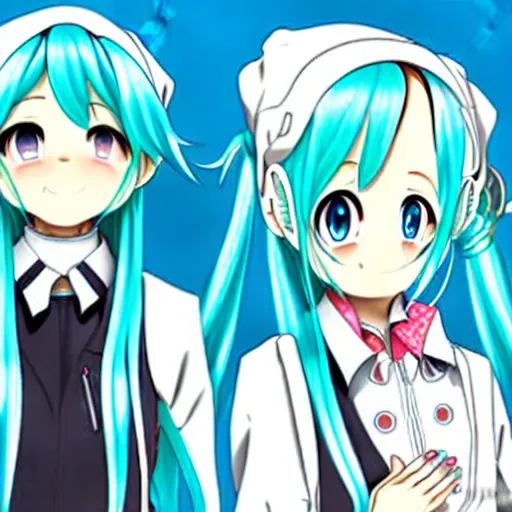 Image similar to hatsune miku pregnant with triplets at 4 0 weeks, baby movings in belly, anime art, trending on pixiv