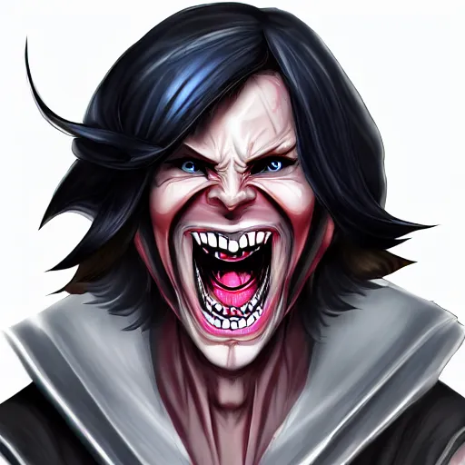 Prompt: Evil Matt Mercer, diabolical laugh, digital painting, 8k