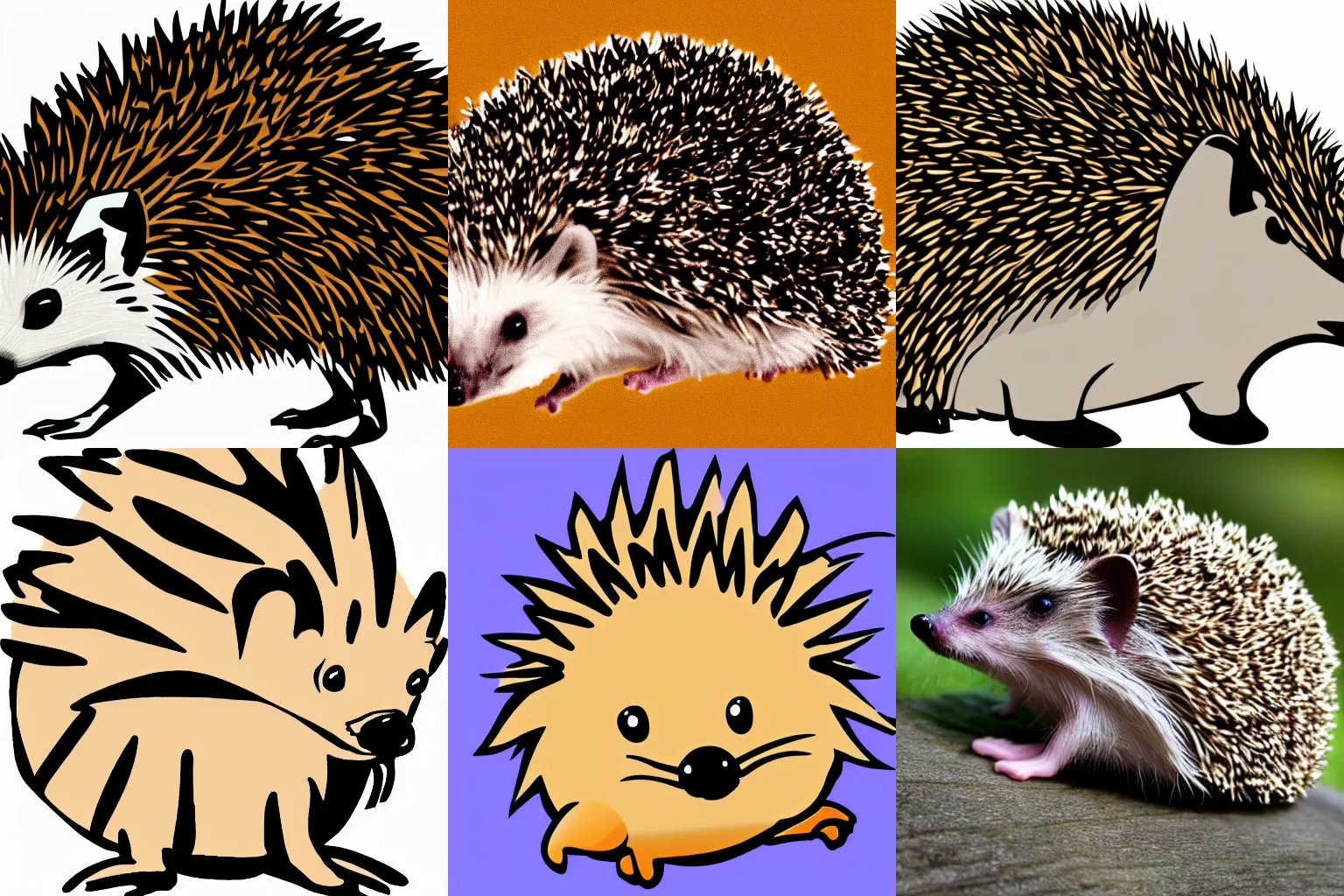 Prompt: hedgehog, clip art