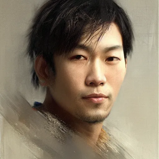 Image similar to asian male portrait by ruan jia