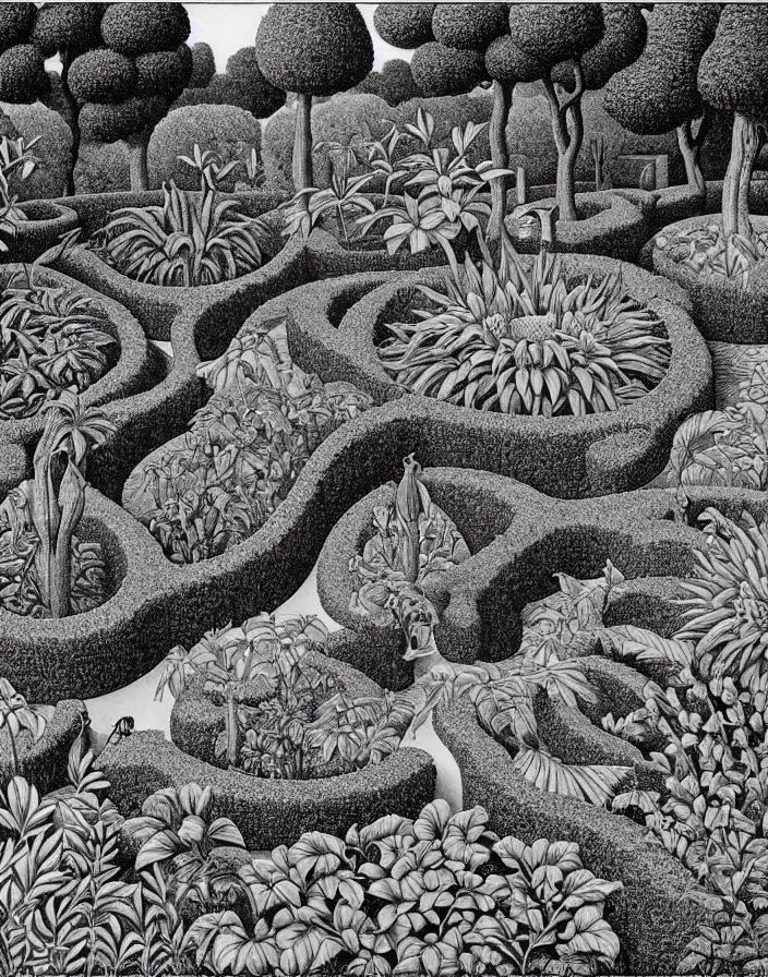 Image similar to garden by m. c. escher