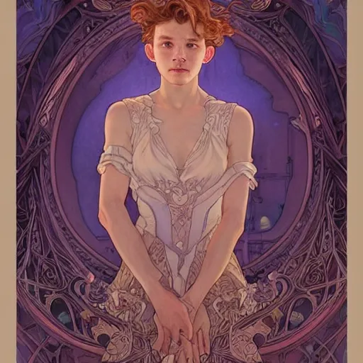 Image similar to tom holland, highly detailed, very intricate, art nouveau, gold filigree, romantic storybook fantasy, soft cinematic lighting, award winning, disney concept art watercolor illustration by mandy jurgens and alphonse mucha and alena aenami, pastel color palette, featured on artstation