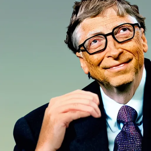 Prompt: bill gates in a bottle