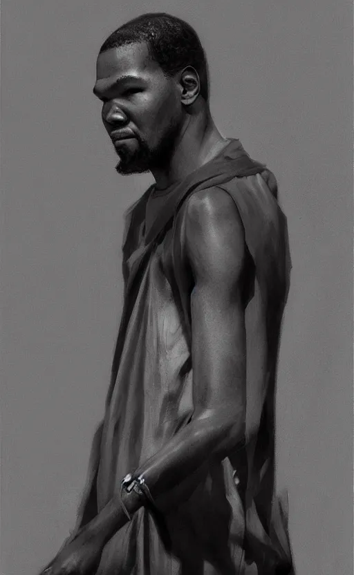 Image similar to kevin durant wearing rick owens by zhaoming wu, nick alm