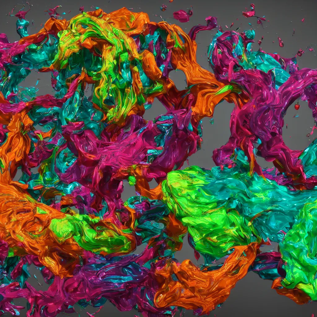 Image similar to painful pleasures by lynda benglis, octane render, colorful, 4 k, 8 k