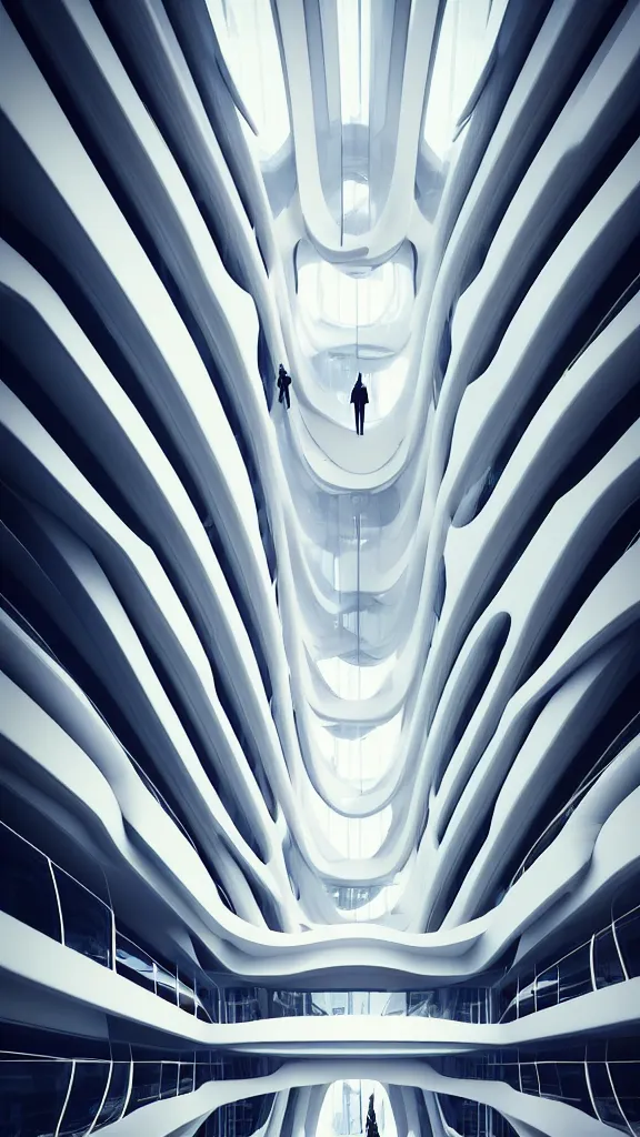 Image similar to the inside of a very tall building, big pods, big windows, octane render, warm colour scheme, white, cyberpunk architecture by zaha hadid, cinematic, scenery, unreal engine, render, cgsociety, modernism, futuristic, artstation, sci - fi, high detail, high quality, close up angle, people walking